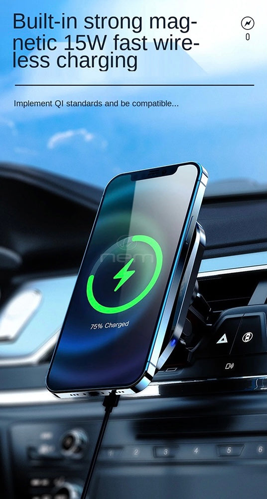 Wireless Car Phone Charging Air Vent Mount Holder 15W - Fast and Convenient Charging On-the-Go