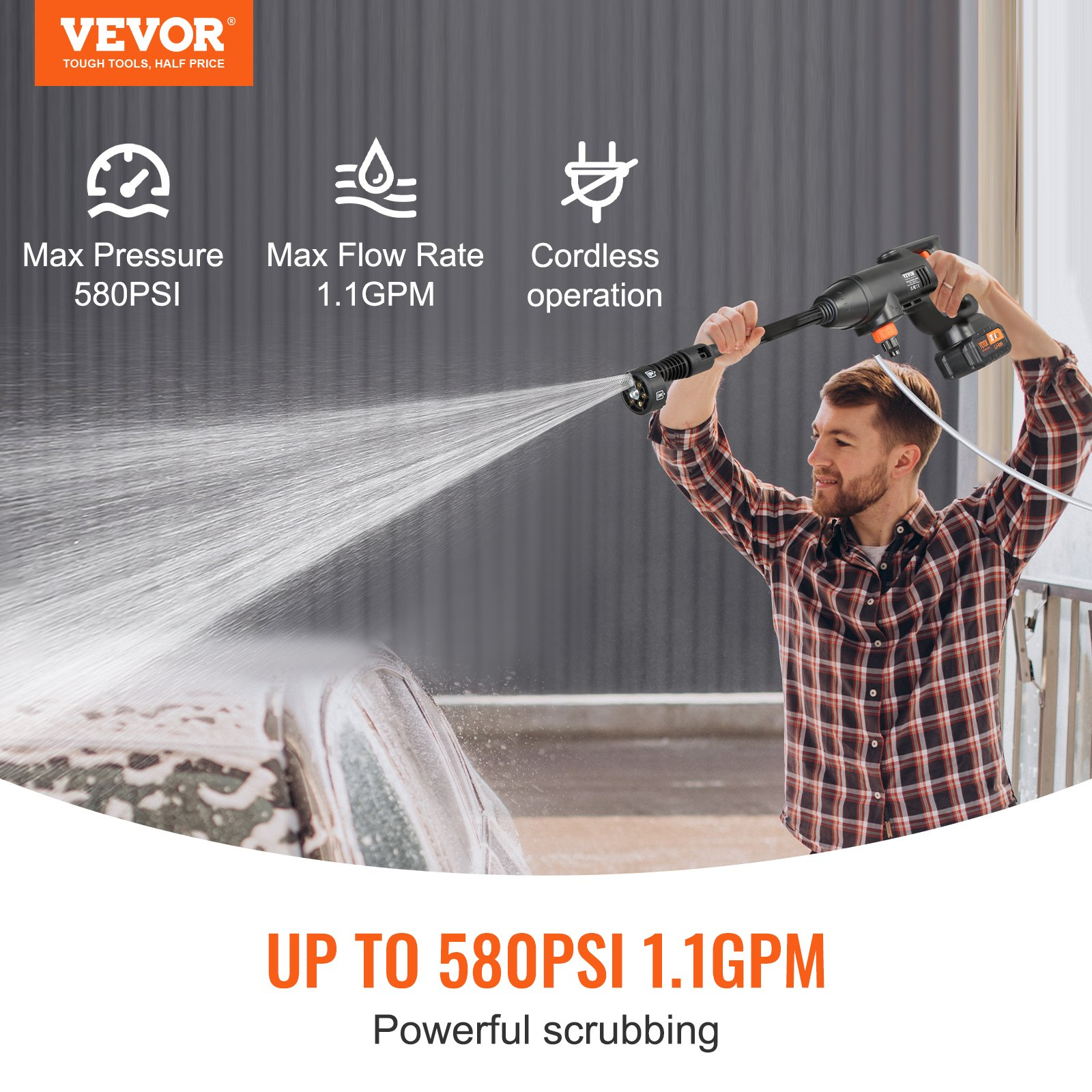 VEVOR Cordless Pressure Washer